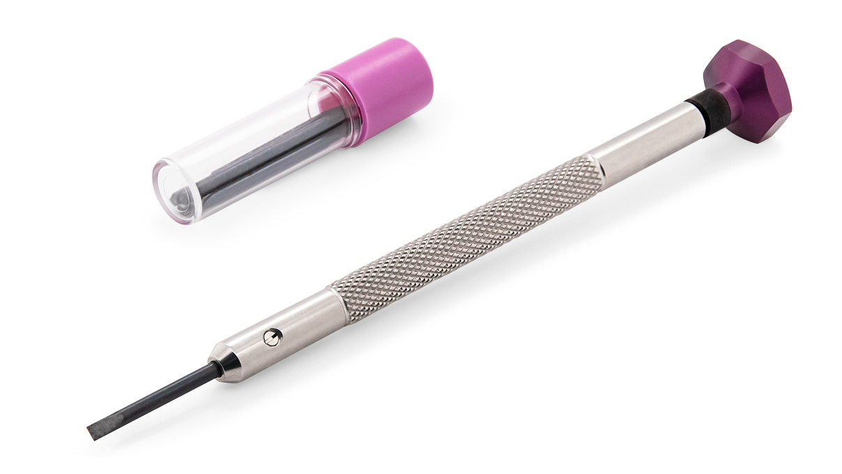 VOH tournevis, mèche 1,6 mm, violet, avec mèches de rechange