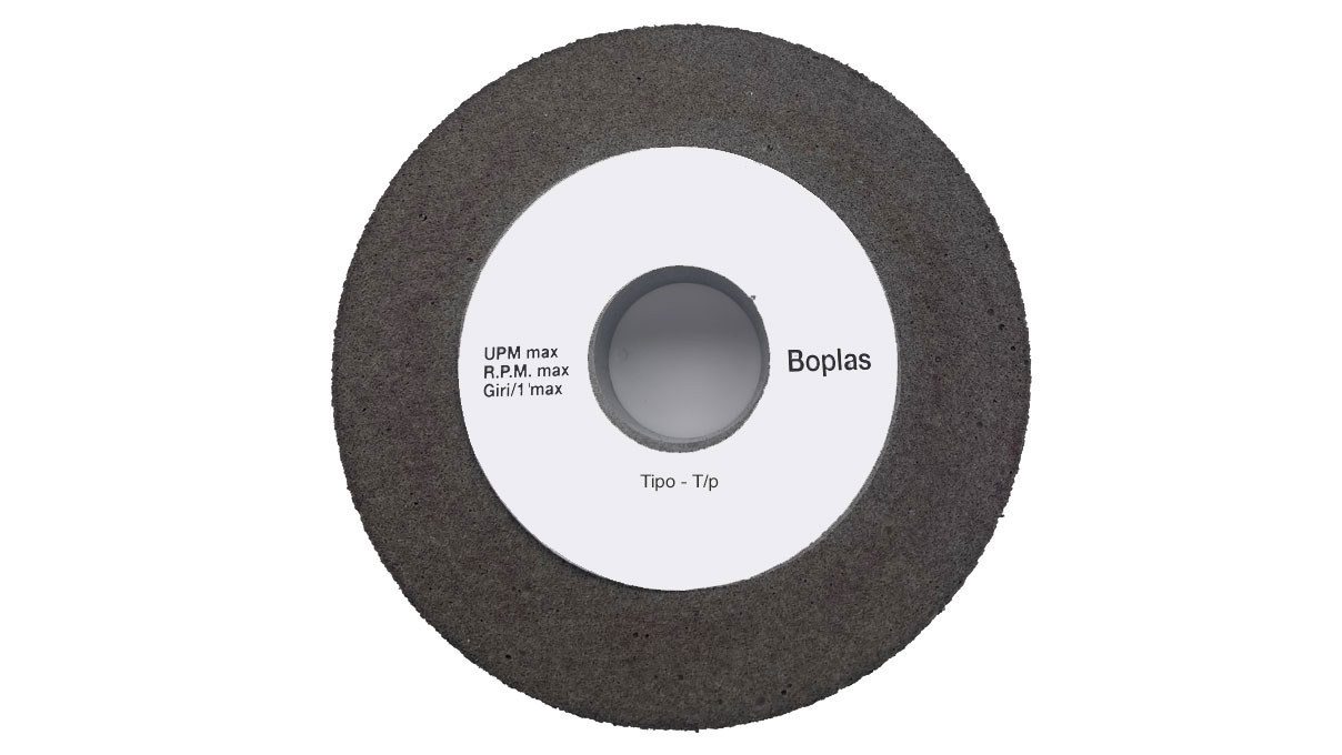 Disque abrasif en caoutchouc Boplas QC 150 GPL, souple Ø 100 mm, trou 25 mm, largeur 10 mm