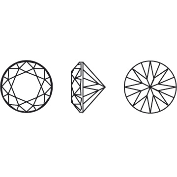 Péridot, vert, rond, taillée brillante, Ø 3 mm