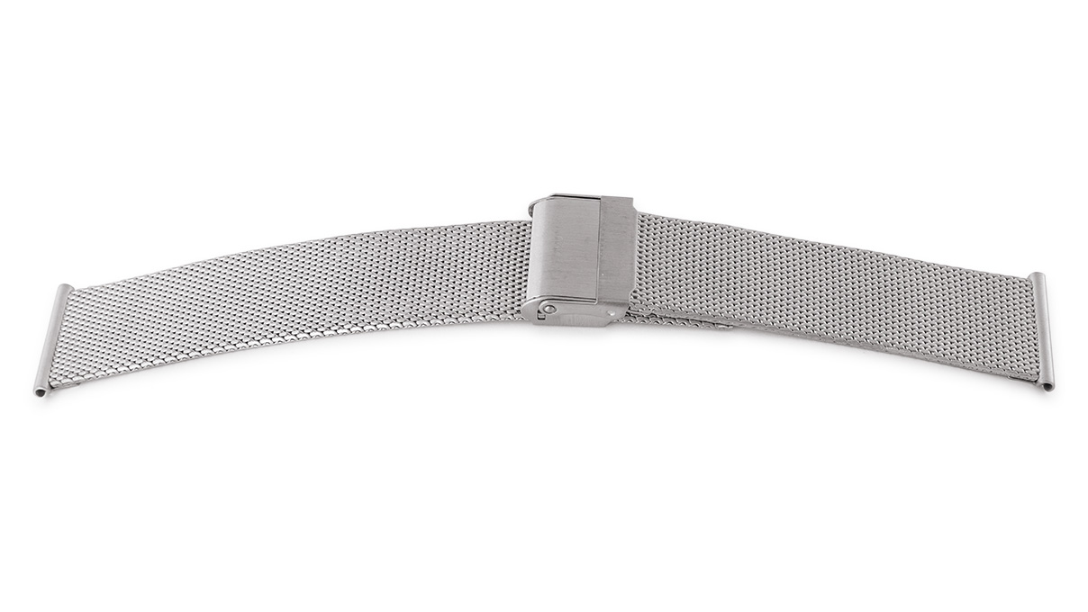 Bracelet en métal acier inox, Milanaise, extrémités 20-22 mm, largeur 20 mm