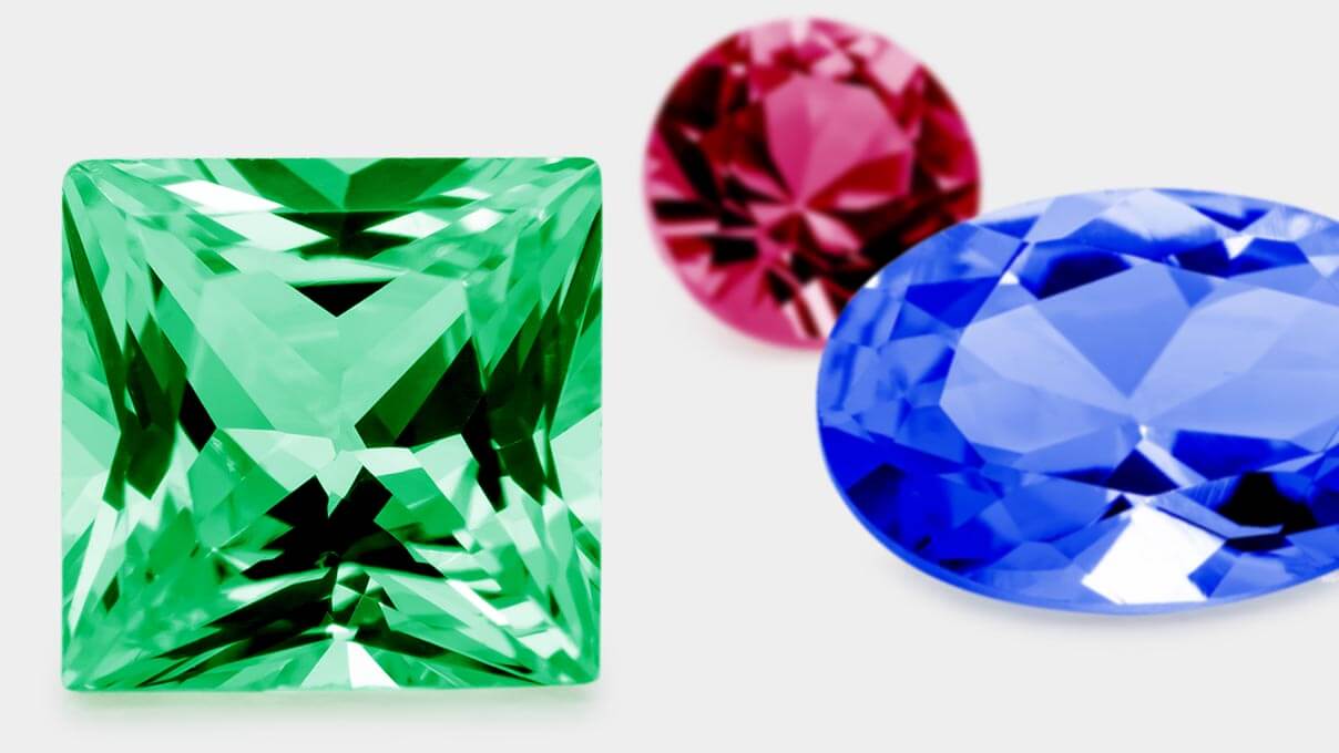Pierres précieuses synthétiques