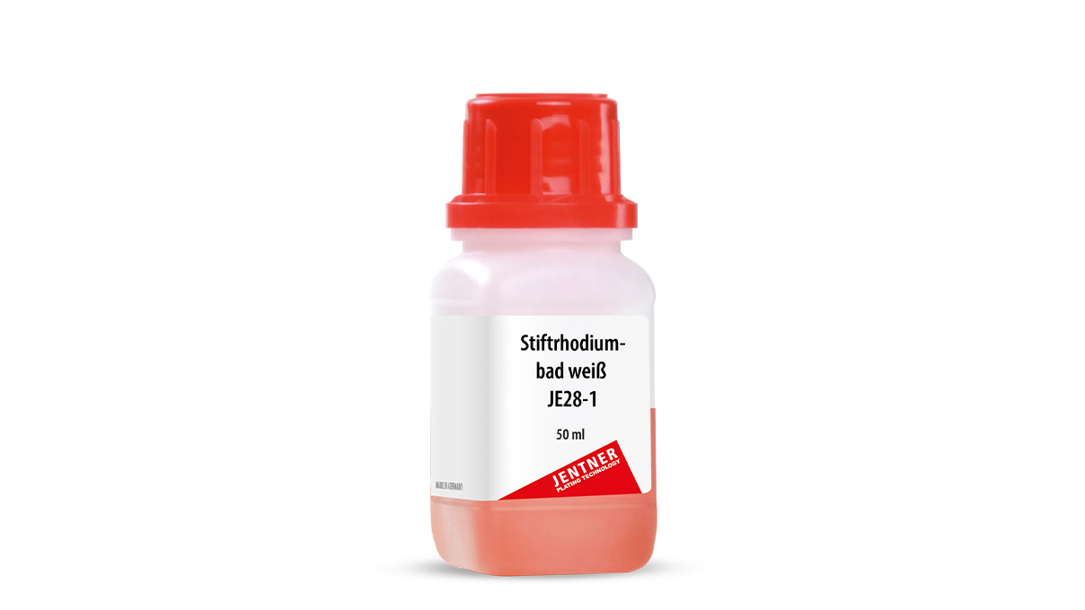 Jentner electrolyte de rhodium blanc JE28-1 pour stylet, 1 g Rh/50 ml, prêt à l'emploi, 50 ml