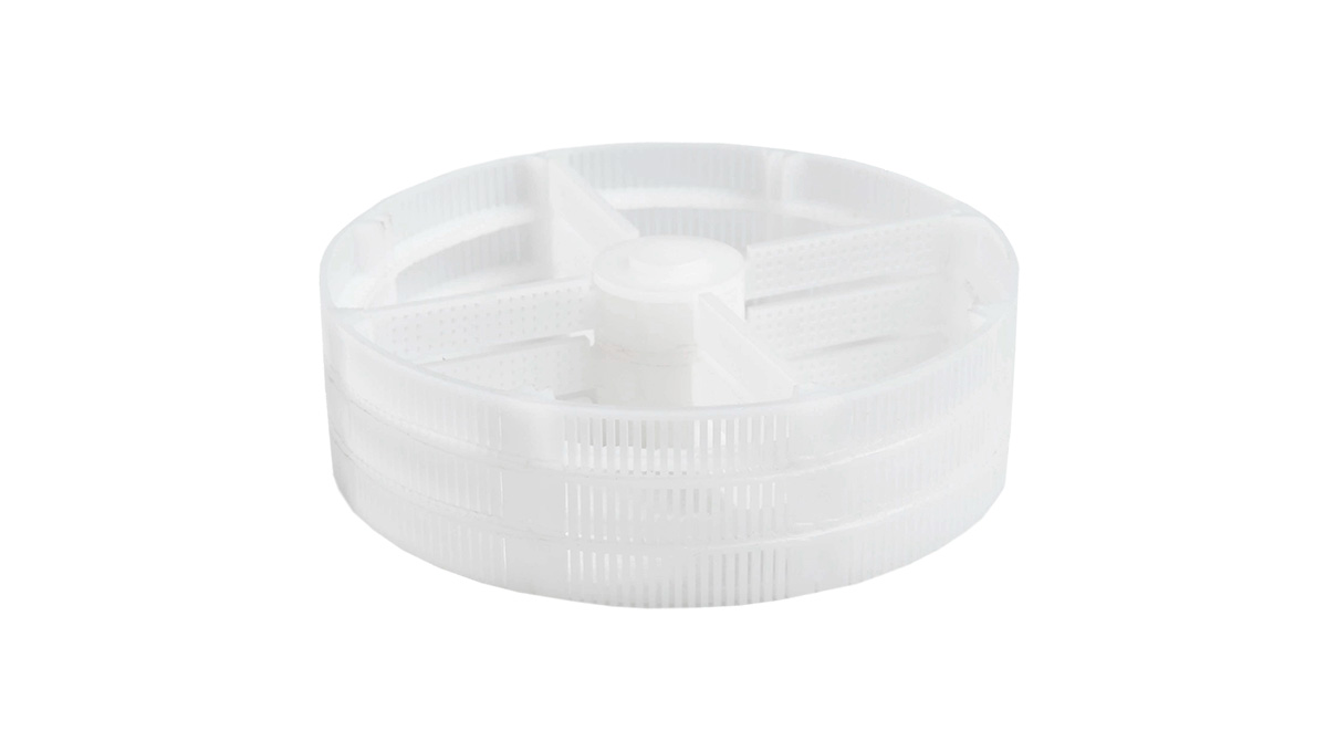 Panier, plastique, hauteur 24 mm, Ø 80 mm, 4 séparations