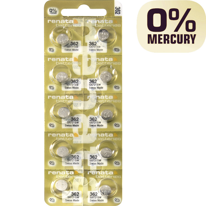 Renata pile 362 en Multipack, 0% mercure