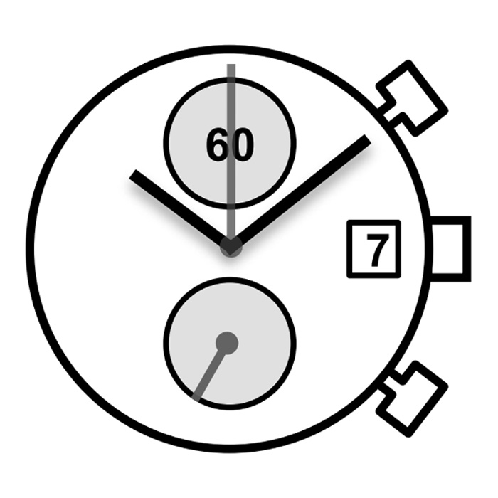 Mvt. Miyota 0S11 13 1/2''' DATE3 SC CHRONO 2EYES Quartz (399 | SR927W)