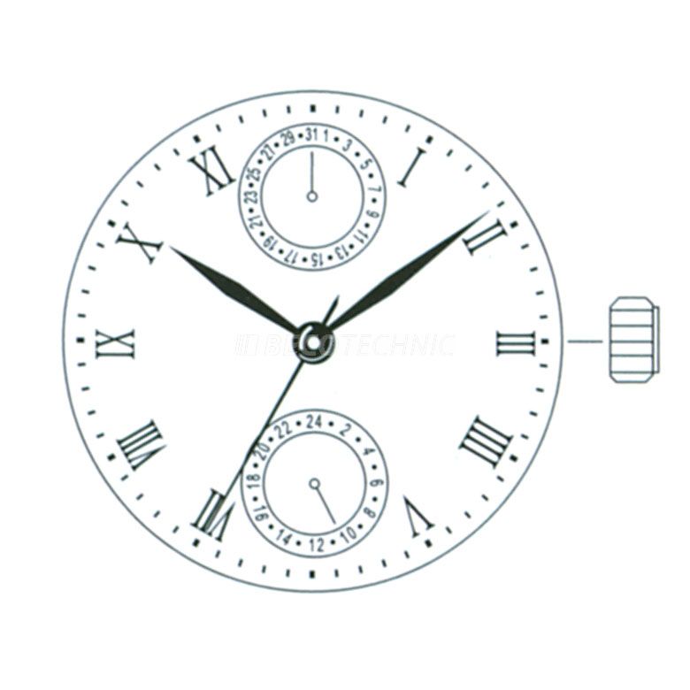 Mvt. Miyota 6P23 10 1/2''' DATE12 SC 2EYES 24H Quartz (364 | SR621SW)