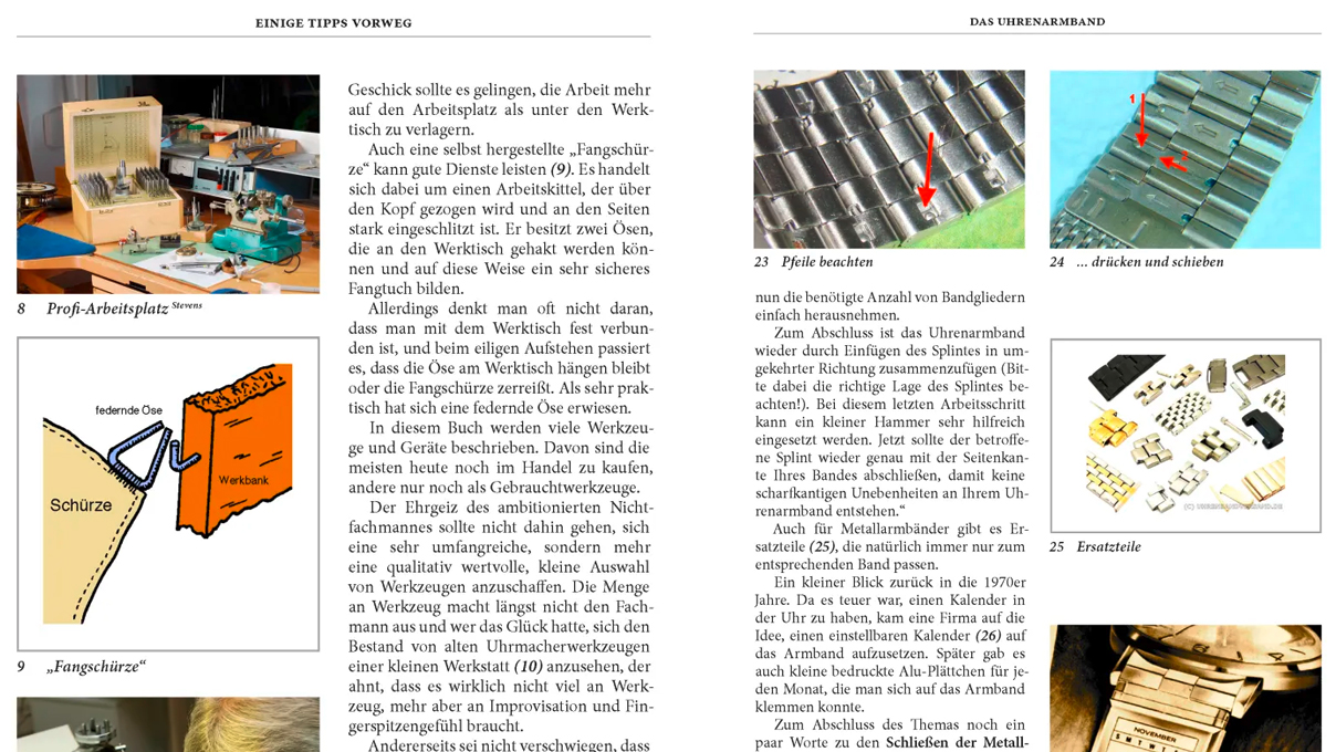 Ouvrage technique « Die Armband- und Taschenuhr in der Reparatur », nouvelle édition 2021, livre de
Jendritzki, Horlbeck, Stern, Heydt, ISBN 978-3-939315-23-0, en langue allemande