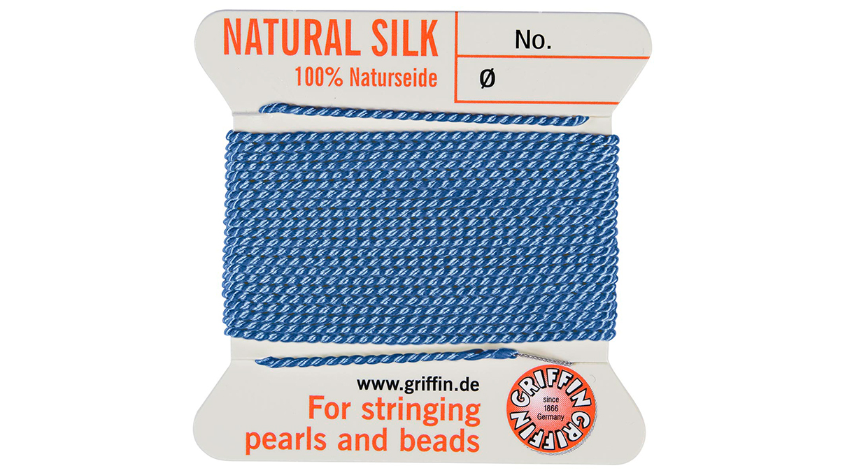 Naturseide dunkelblau 1 Nadel ca. 2 m Stärke 12 Naturseide dunkelblau 1 Nadel ca. 2 m Stärke 16