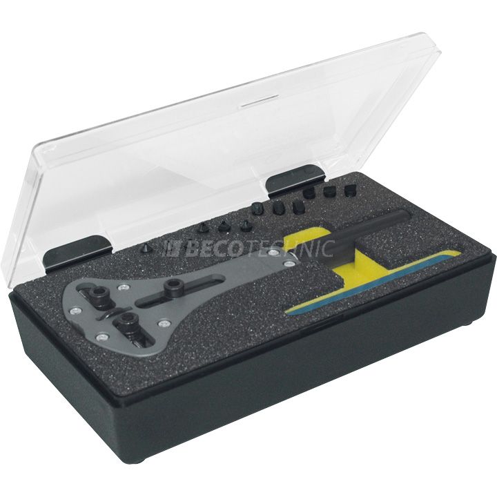 Bergeon 2819-08 Jaxa clé pour des montres, Ø d'ouverture de 18 mm à 62 mm N° 2819-08