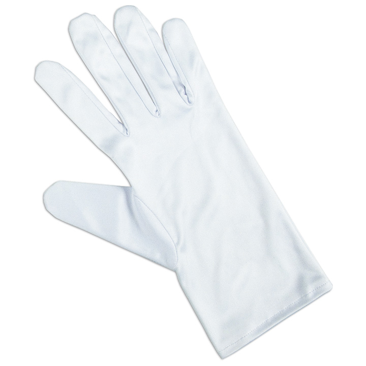 Pair de gants en coton, blanc, taille L