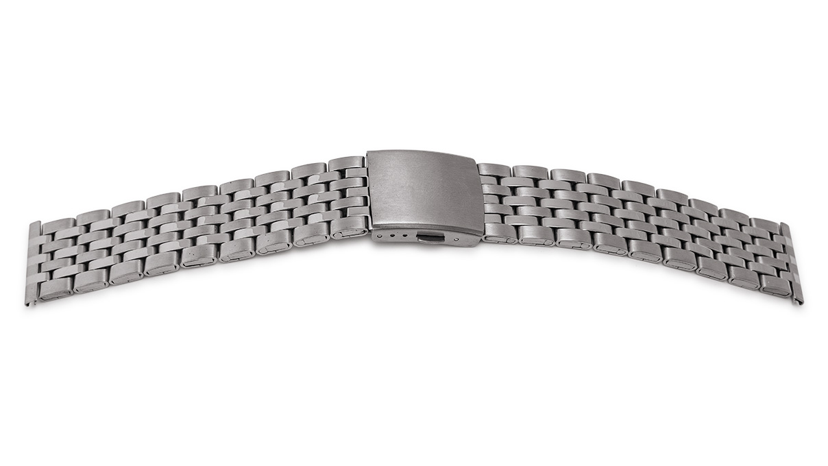 Bracelet de montre Elegance, acier inoxydable, largeur 20 mm, cornes 22 mm, longueur 180 mm