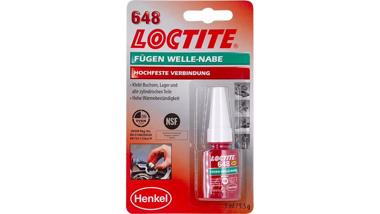 Loctite 648 adhésif pour bagues et paliers, 5 ml