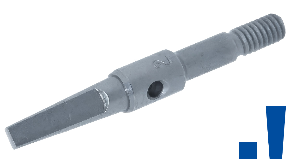 Badeco embout de rivetage pour marteau à sertir, carré, 1,6 x 1,6 mm, lisse