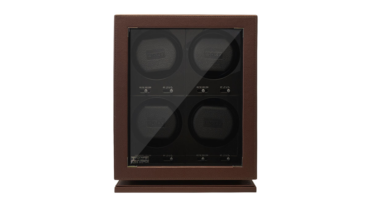 BLDC-B04 remontoir pour 4 montres, brun foncé, deuxième choix