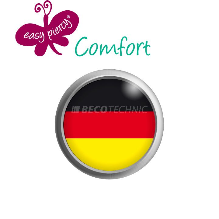 Easy Piercy Comfort 1 paire de boutons d'oreilles Ø 5,5 mm, blanc,  Allemagne