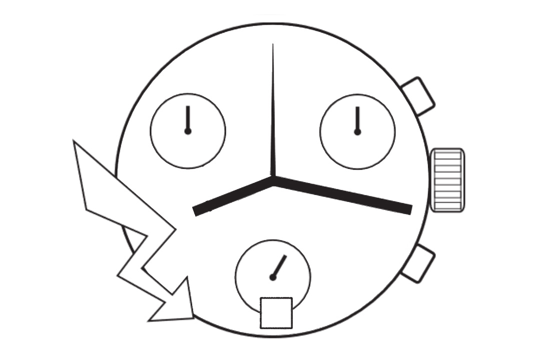 Mvt. ETA G15.212 H1 10 1/2''' DATE6 SS CHRONO 2PUSHERS Quartz (394 | SR936SW)