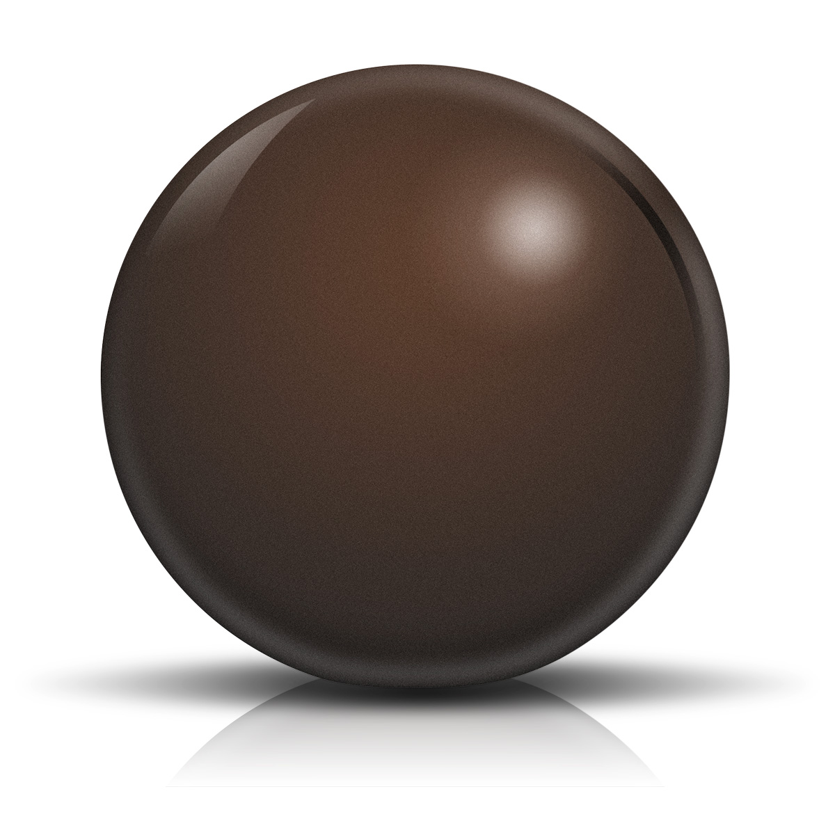 Decorative Sphere, large, high gloss finish, brown, LxWxD ca. 12,5 x 12,5 x 11,5 cm