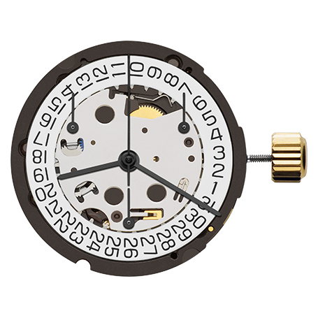 Mvt. ETA G15.212 H1 10 1/2''' DATE4, SUSP. SS CHRONO 2PUSHERS Quartz (394 | SR936SW)