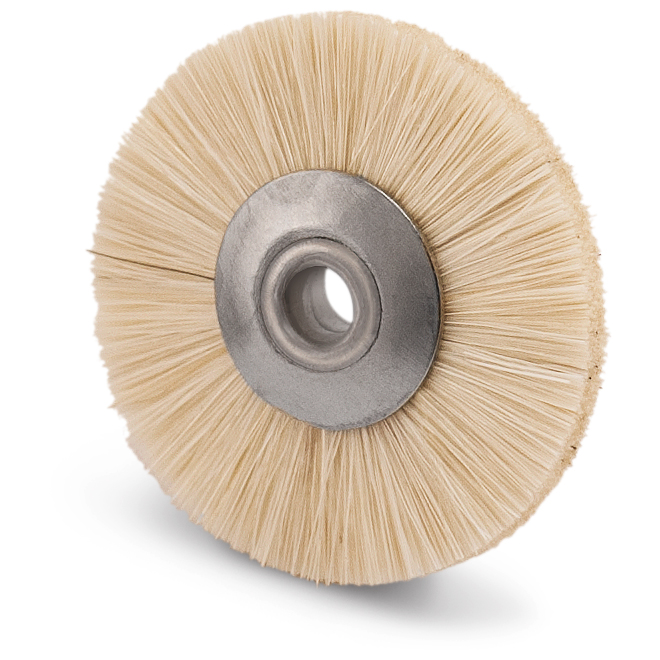 Brosse ronde, poil de chèvre, blanc, Ø 21 mm, très doux