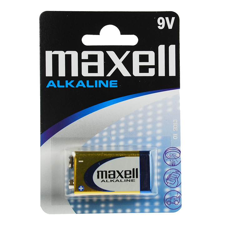 Maxell 6LR61 alkaline 1 pièce blister, 9 V batterie