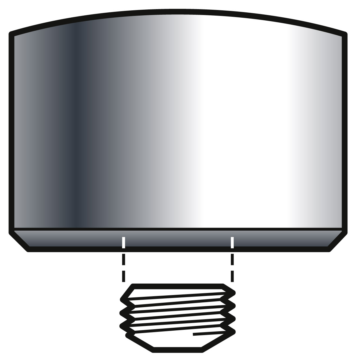 Couronne Roller 919 R, acier inoxydable, Ø 4,0, tubus 2,0, filetage 0,9, étanche