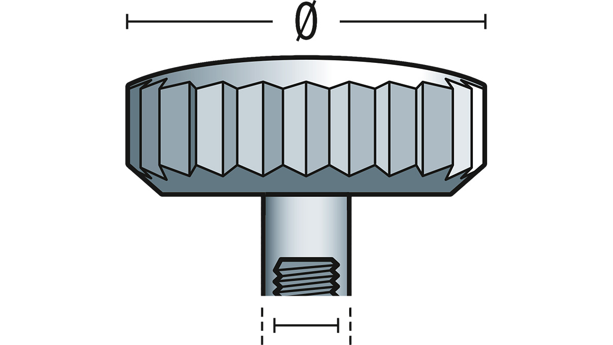 Couronne 920 L, Pd Inox tube long, Ø 7,0, tubus 2,5, filetage 1,2, étanche