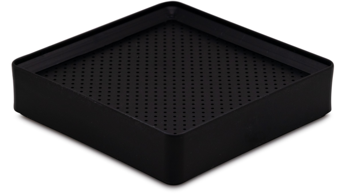 Lecureux Support à vis avec trous, noir, pour Ø 0,6 mm