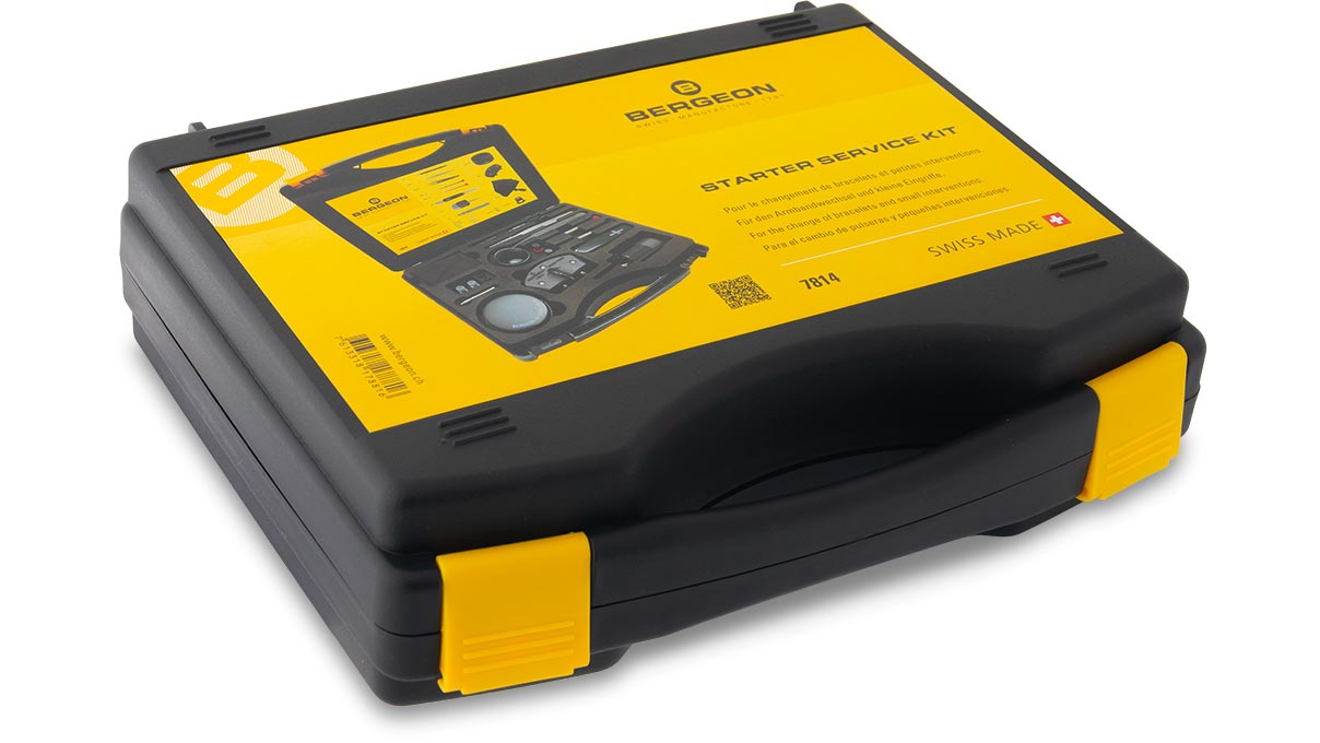 Bergeon 7814 Starter Service Kit Werkzeugkoffer, 18-teilig