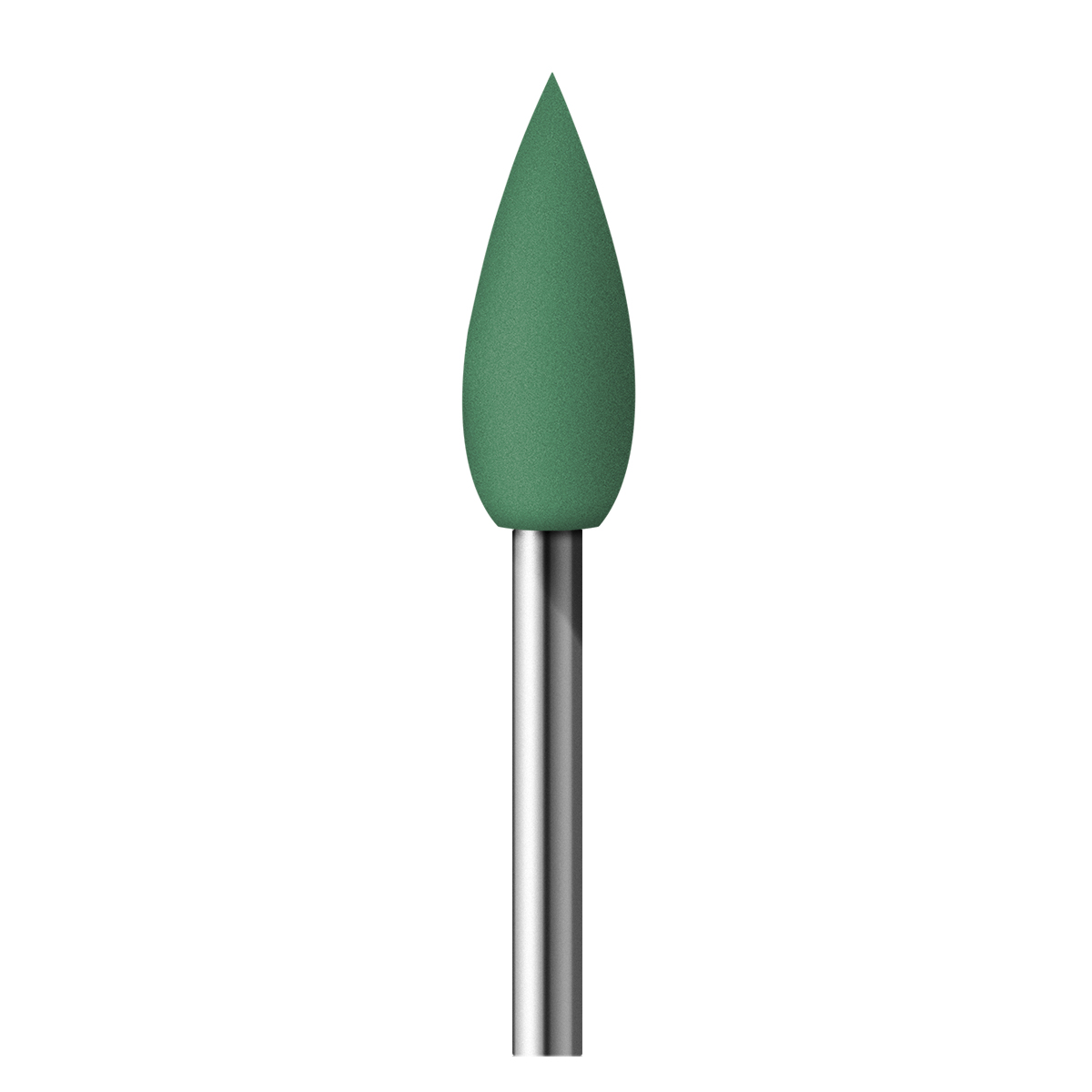 Polissoir Alphaflex, vert, pointe, Ø 5,5 x 16,3 mm, grain fin, tige HP, 12 pièces
