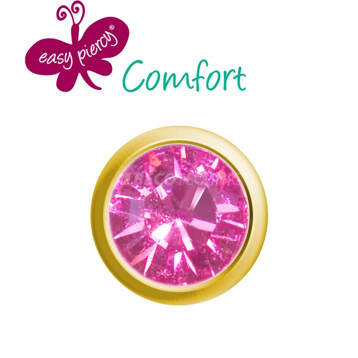 Easy Piercy Comfort 1 paire de boutons d'oreilles Ø 3,95 mm, doré, imitation rosé