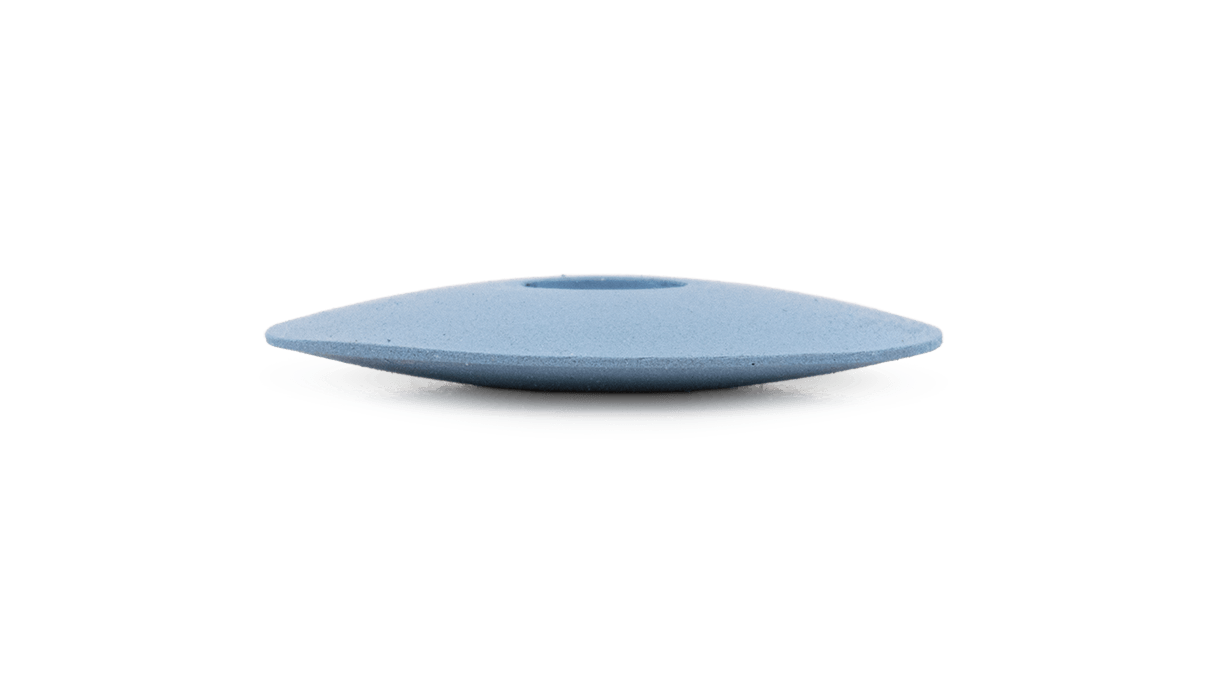 Polissoir Universal, bleu clair, lentille, Ø 22 x 4 mm, souple, grain fin