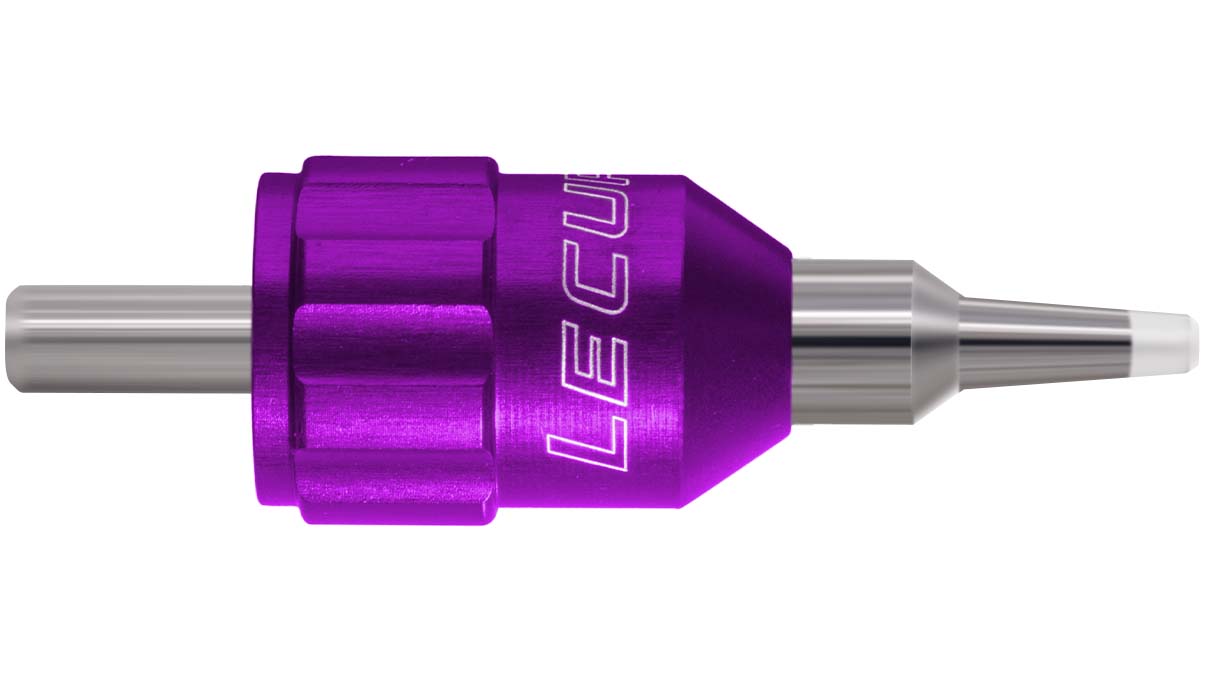 Lecureux tête de tournevis Screw-On, Ø 1,4 mm, violet, avec porte-mèche et protection nylon
