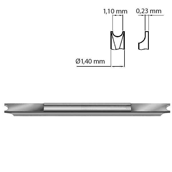 Bergeon 6825-FF fourche de rechange pour pince pour barettes à ressort, pointes fines