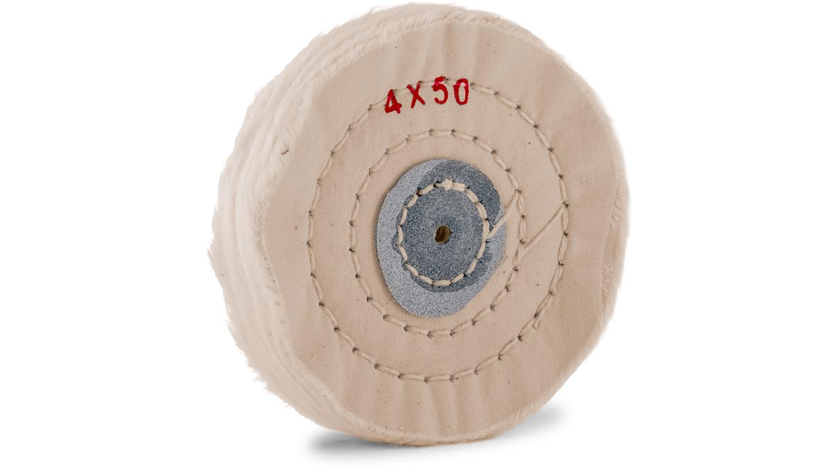 Disque de polissage, Muslin, blanc, Ø 100 mm, largeur 15 mm