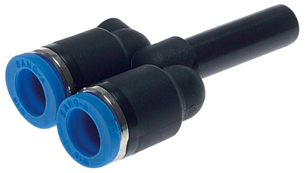 Raccord en Y, jonction enfichable de 8 mm sur extérieur Ø 6 mm