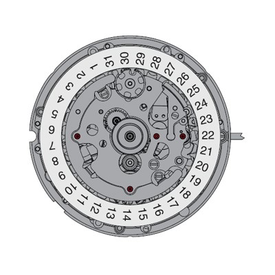 Mvt. ETA 2894-2 12 1/2''' SC CHR DATE4 MECH AUT