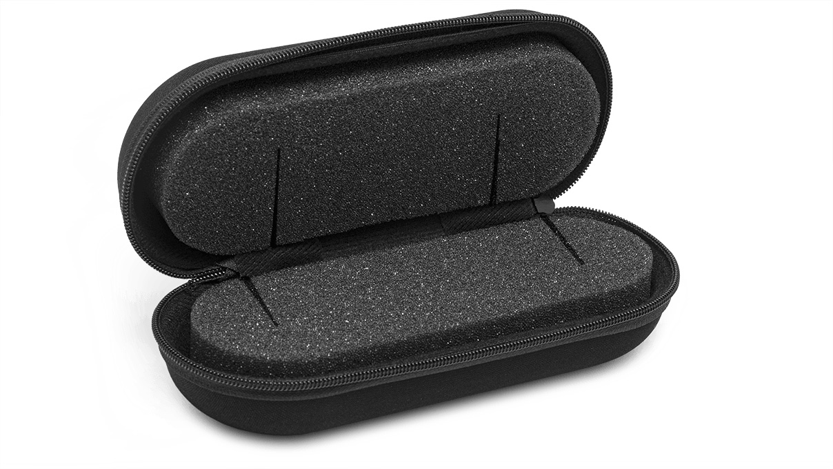 Watch Box étui de montre, coque dure, revêtement textile, mat-brillant, noir, imprimable avec votre logo