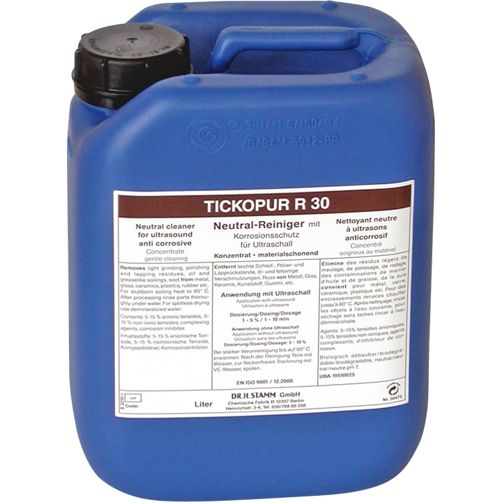 Tickopur R 30  Concentré de nettoyage avec protection contre l'oxydation, 5 l