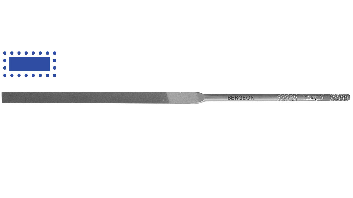 Bergeon 502-2401 lime aiguille, pilier, 200 mm, taille 2