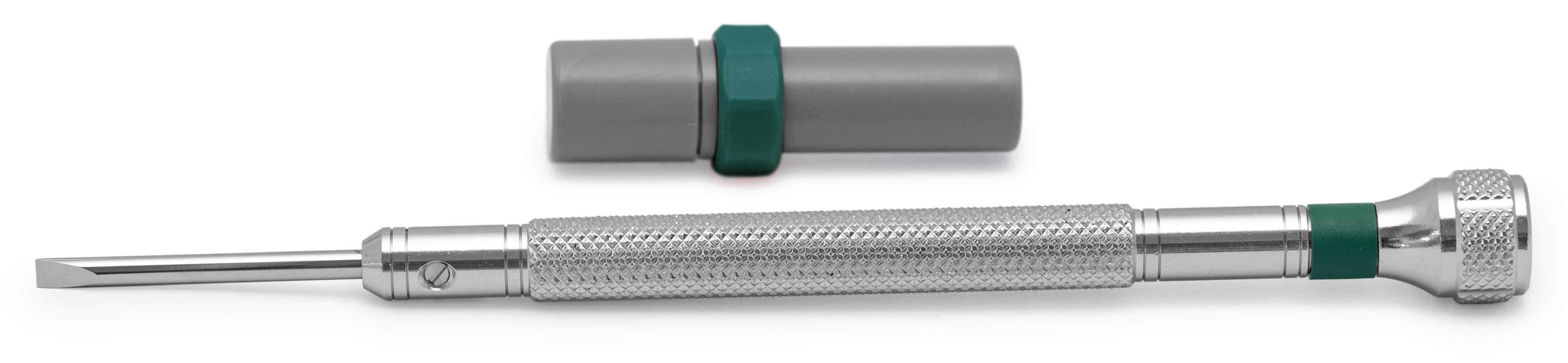 Bergeon 30080-J tournevis, mèche 2 mm, vert, avec mèches de rechange