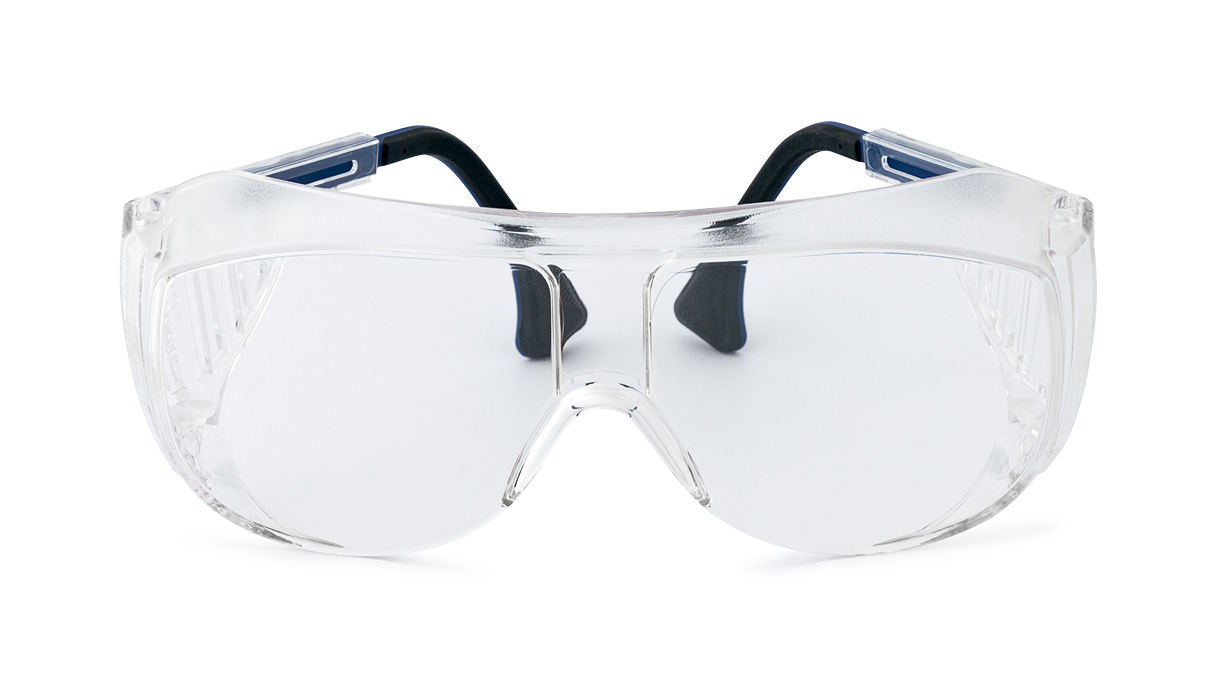 Lunettes de protection pour porteurs de lunettes avec branches réglables, anti-buée, EN 166