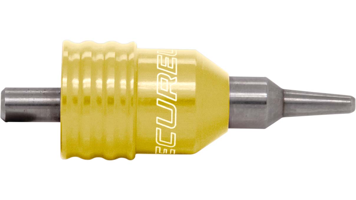 Lecureux tête de tournevis Clip-On, Ø 0,9 mm, jaune, avec porte-mèche