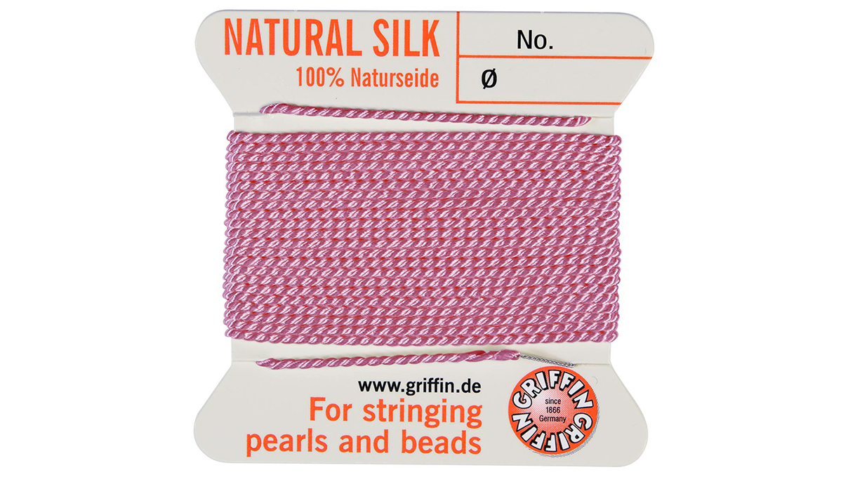 Naturseide dunkelrosa 1 Nadel ca. 2 m Stärke 1 Naturseide dunkelrosa 1 Nadel ca. 2 m Stärke 16