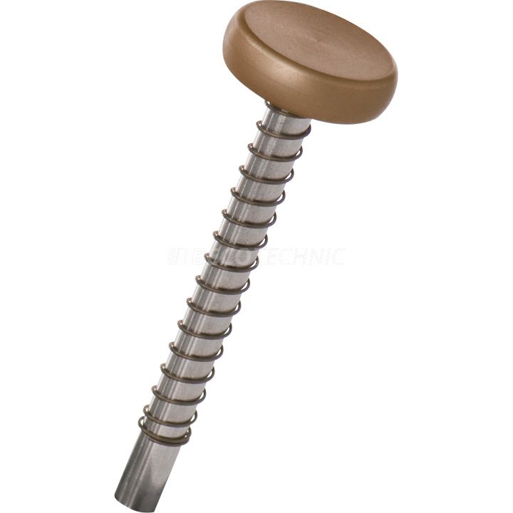 VOH Broche lisse standard, à bouton brun