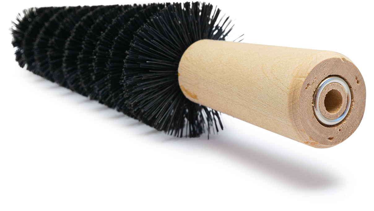 Brosses coniques avec poils noirs longueur 160 mm