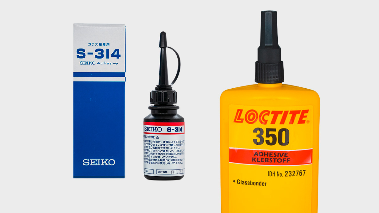 Adhésif pour verres