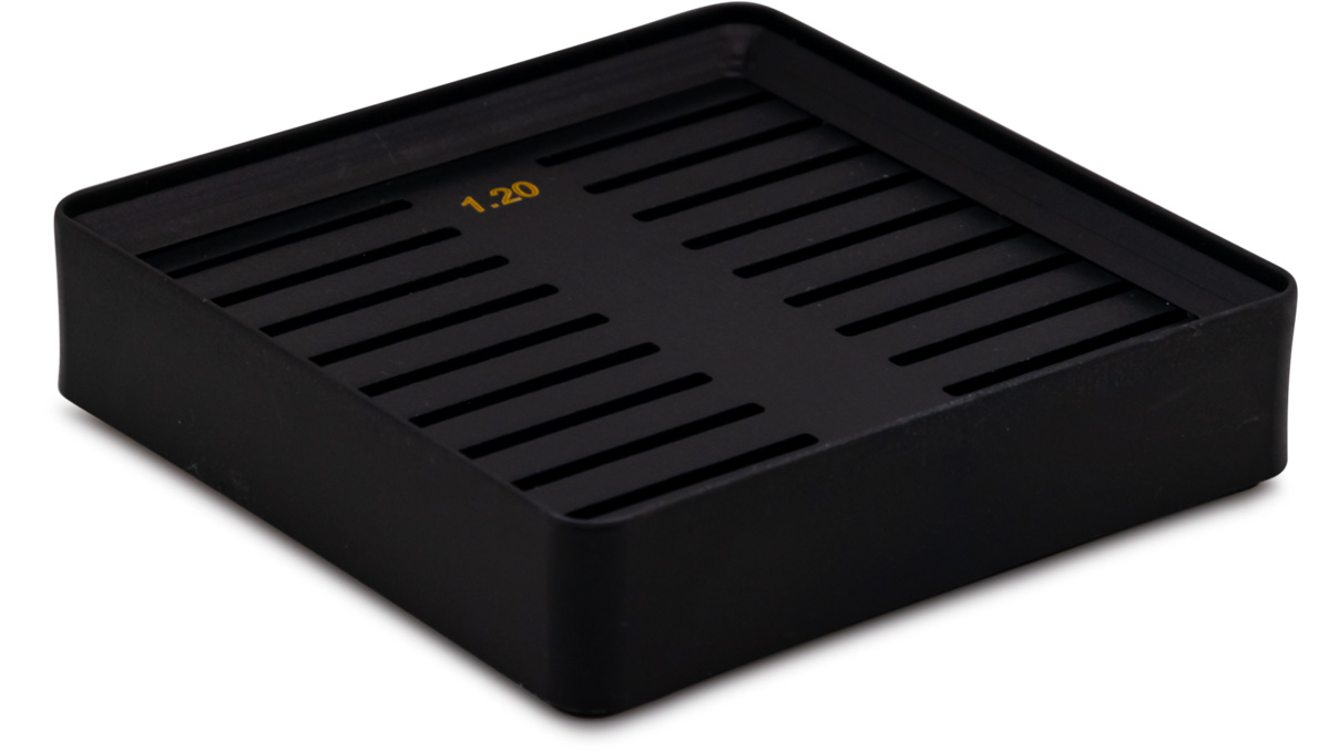 Lecureux Support à vis avec fentes, noir, pour Ø 1,2 mm