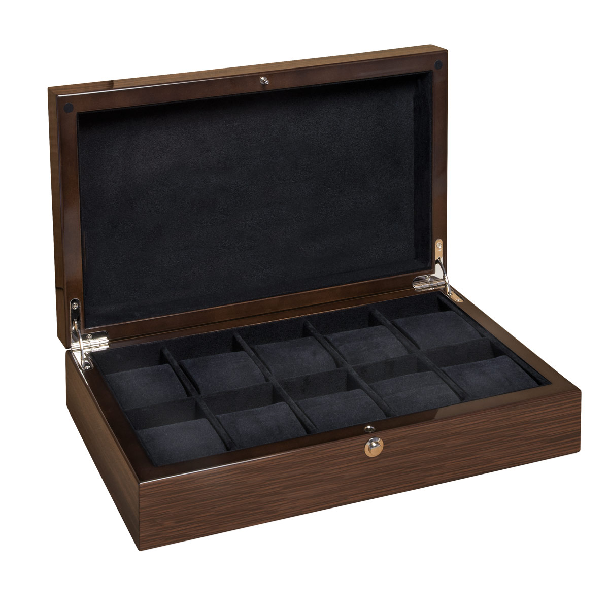 Beco coffret de collection pour 10 montres, bois noyer, mat, doublure noire