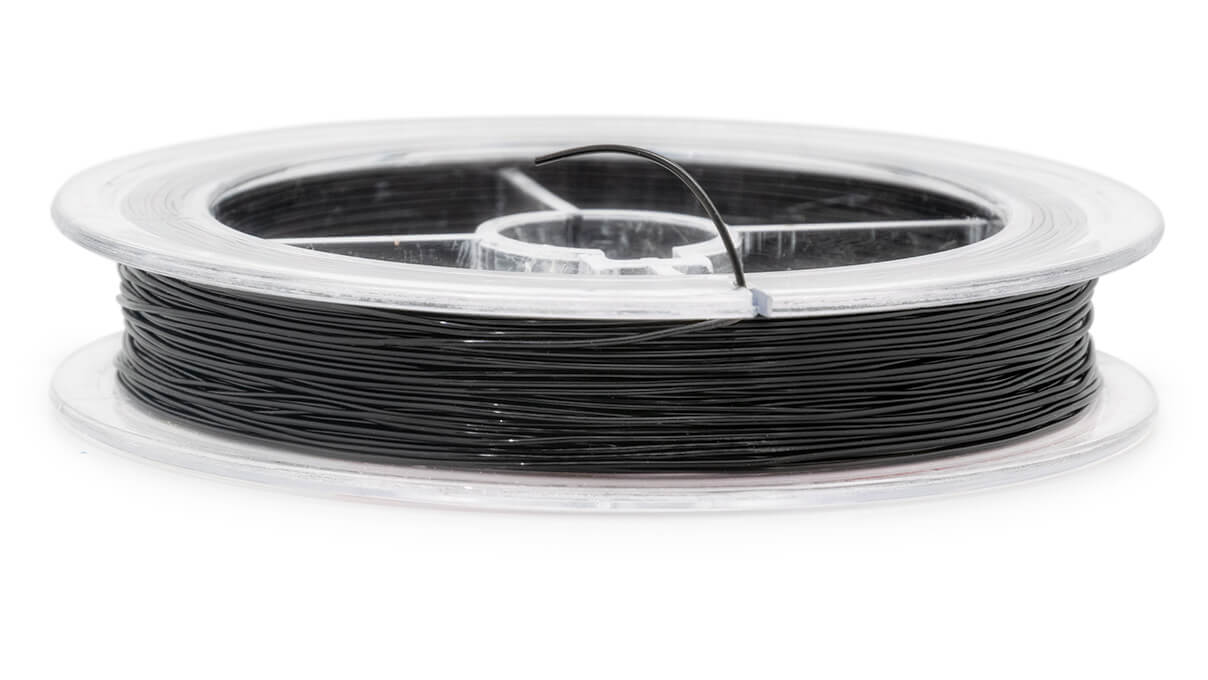 Griffin Jewelry Elastic Cord, fil élastique, noir, Ø 0,5 mm, 25 m