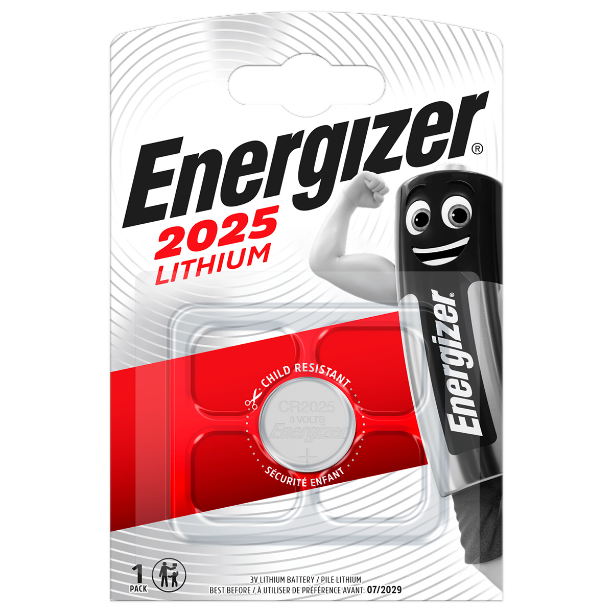 Energizer CR 2025 Lithium pile bouton, 1 pièce